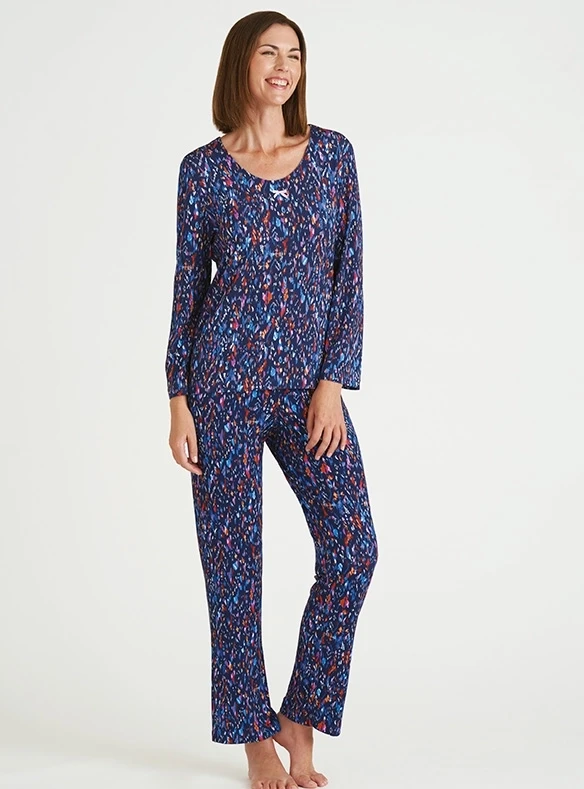 Pyjama tunique en jersey imprimé