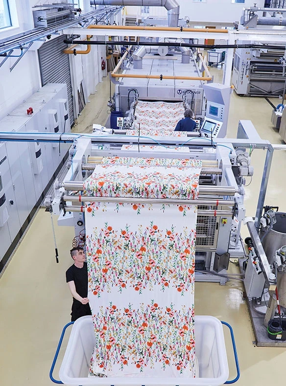 Notre atelier d’impression de tissu