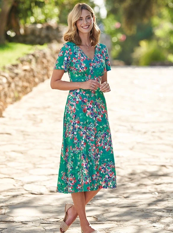 Robe gaie en jersey