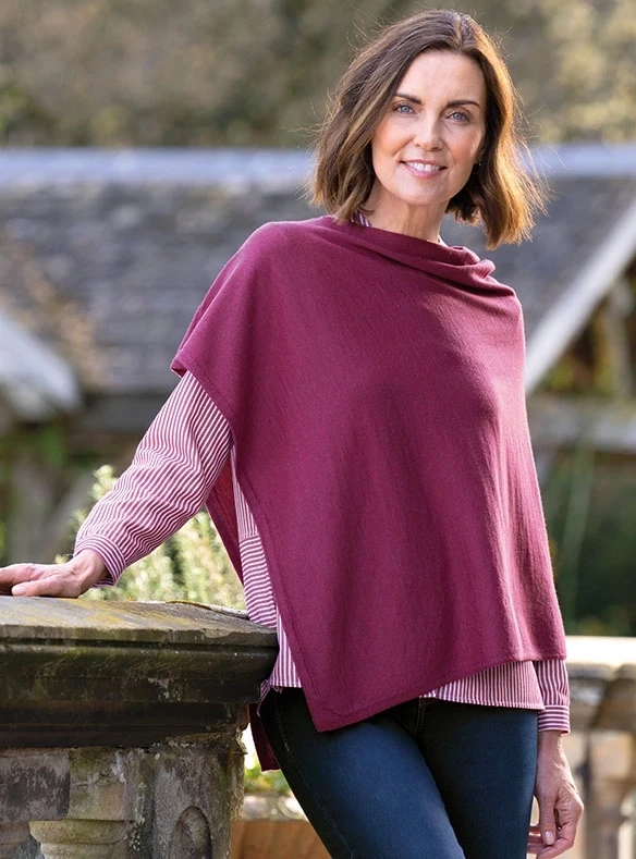 Poncho uni extra doux