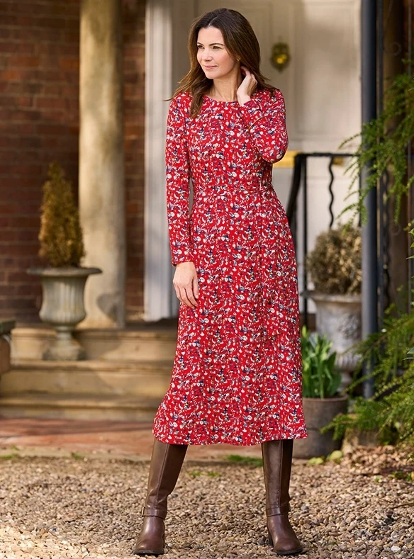 Robe ceinturée en jersey