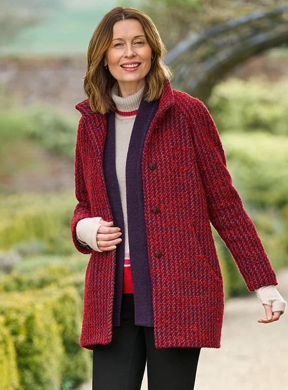 Manteau chenille avec de la laine italienne