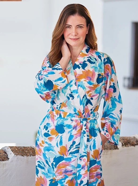 Peignoir tulipe en jersey de coton