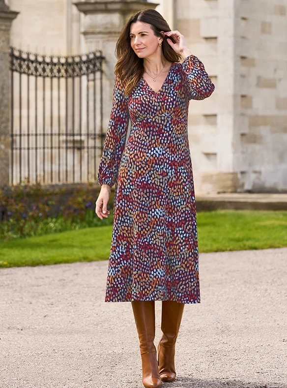 Robe en jersey imprimée