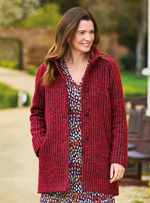 Manteau chenille avec de la laine italienne