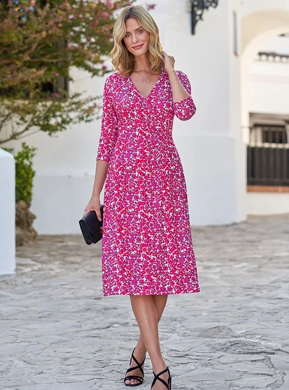 Robe en jersey imprimé vif