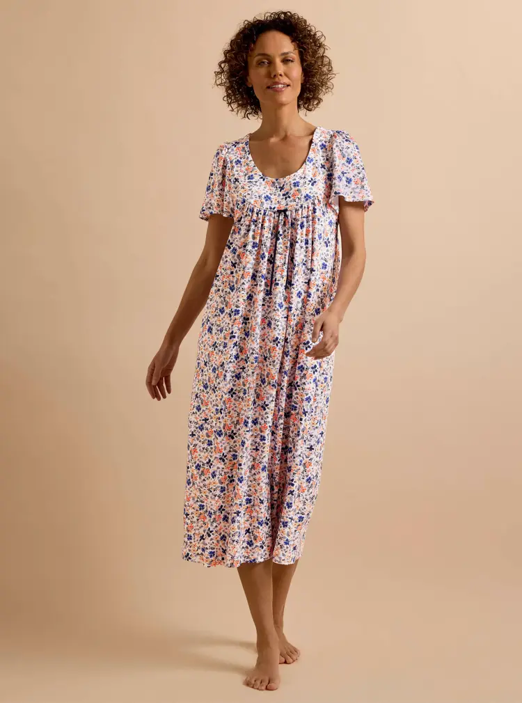 Chemise de nuit en jersey à manches courtes