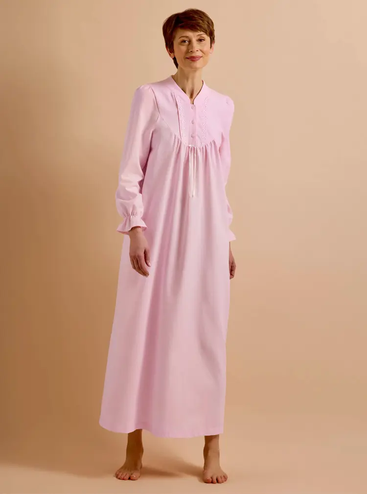 Chemise de nuit classique en twill de coton