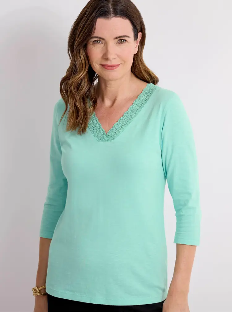 Haut en coton et crochet