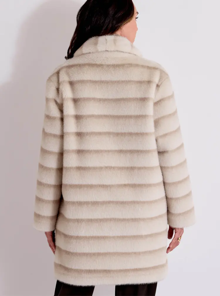Manteau réversible en fausse fourrure
