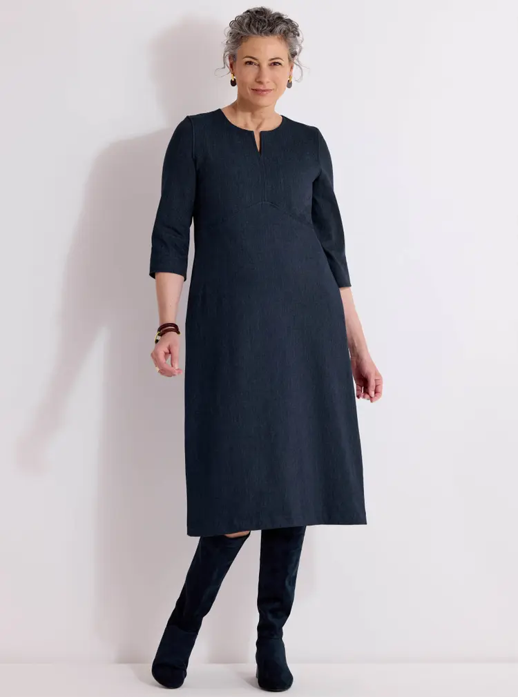 Robe décontractée aspect denim