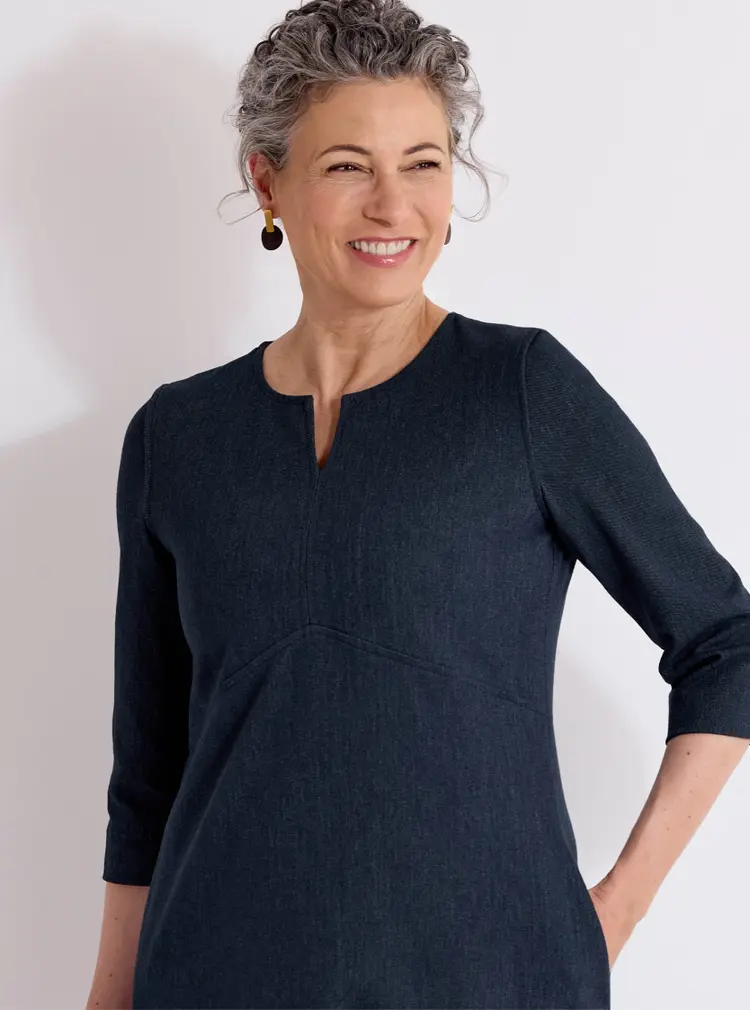 Robe décontractée aspect denim