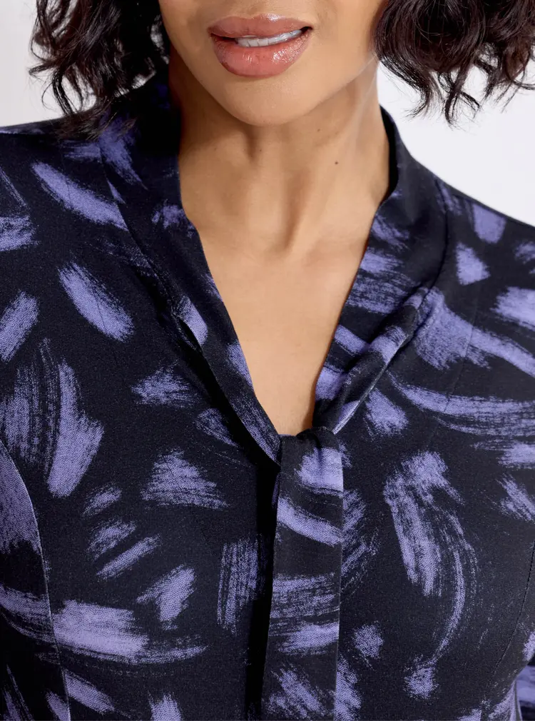 Robe en jersey à lavallière